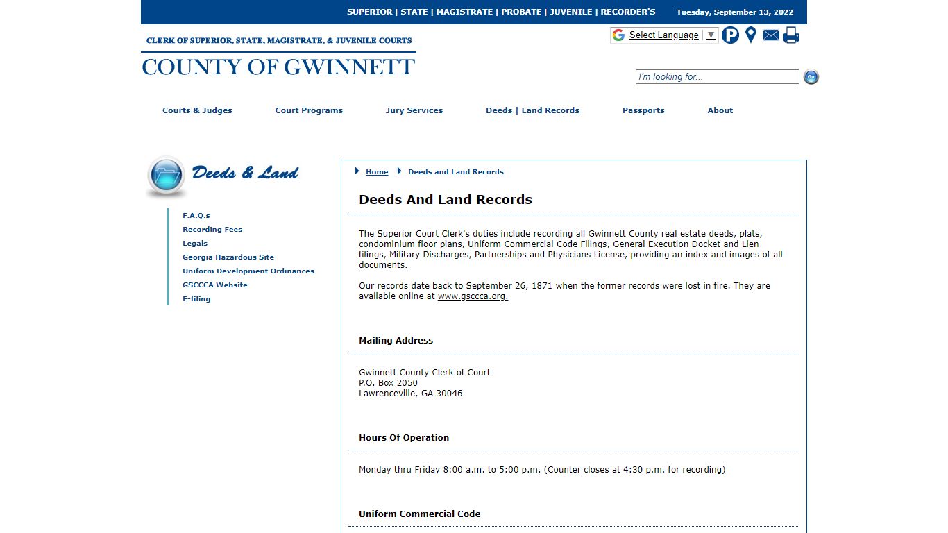 Gwinnett County Courts - Deeds and Land Records