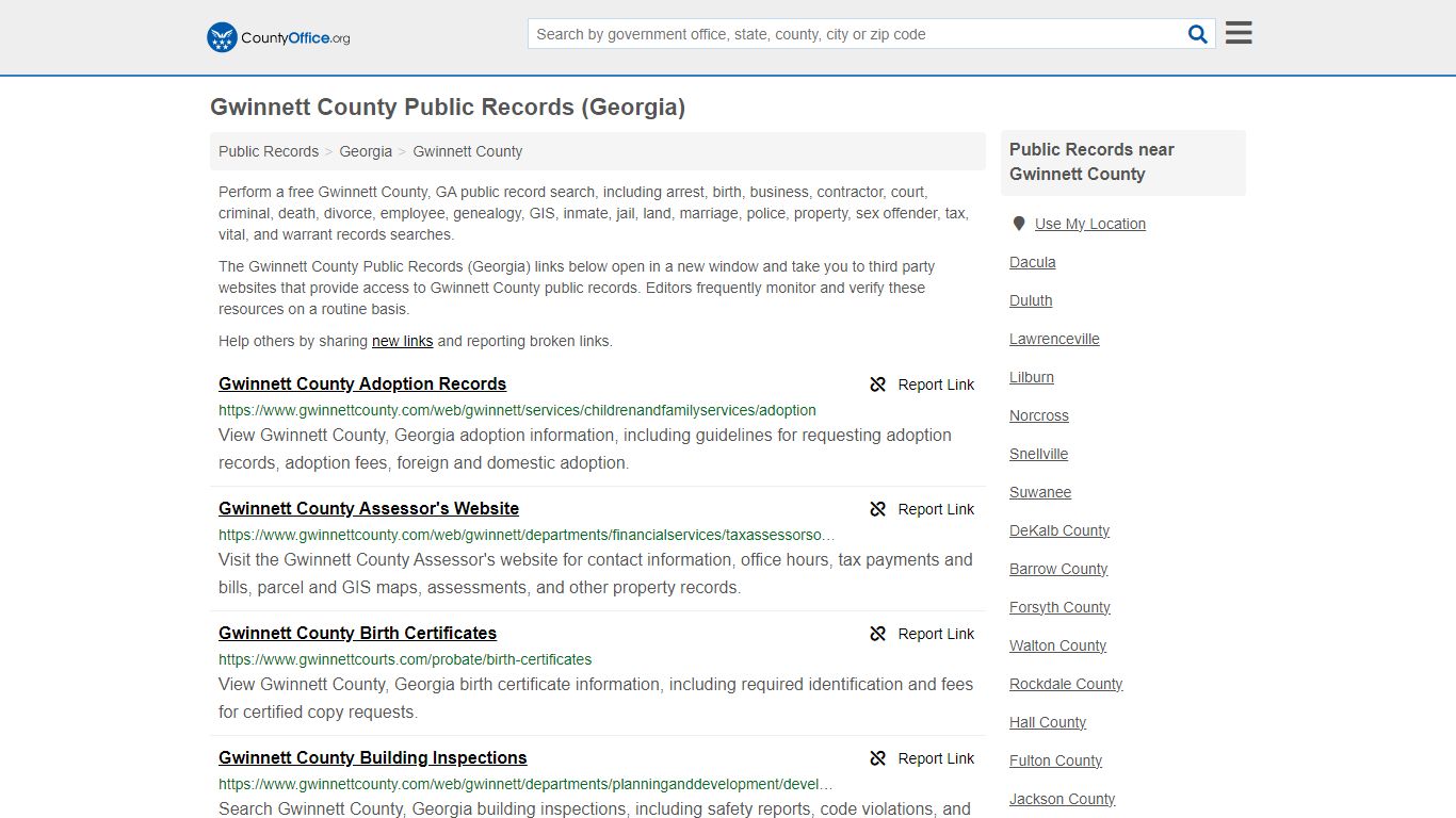 Gwinnett County Public Records (Georgia) - County Office