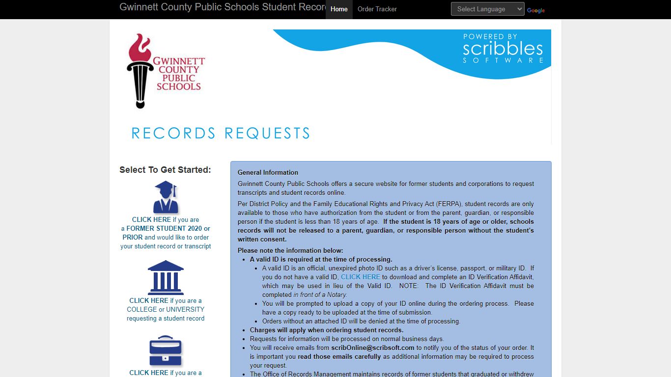 Gwinnett County Public Schools Student Records Requests